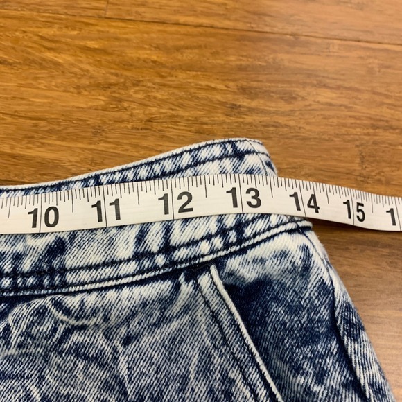 Who What Wear Denim Skirt Womens Size 2 Blue Midi Acid Wash Slit Front Pockets - Picture 7 of 8